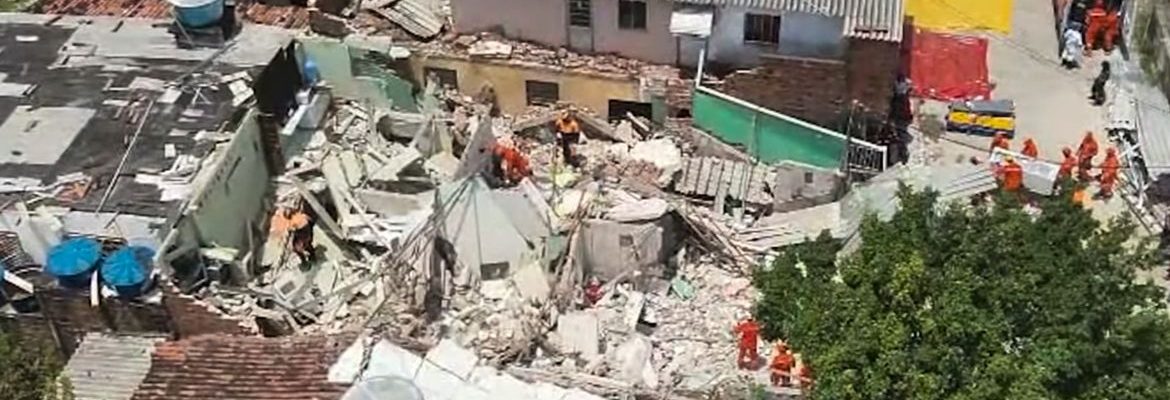 Desabamento em Olinda deixa dois mortos e feridos