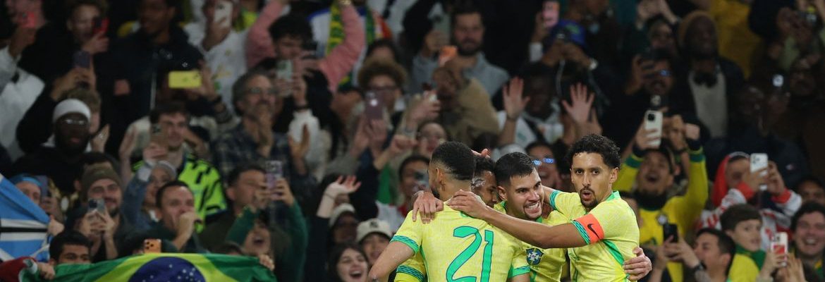Brasil joga bem e derrota Senegal por 2 a 0 no amistoso em Londres