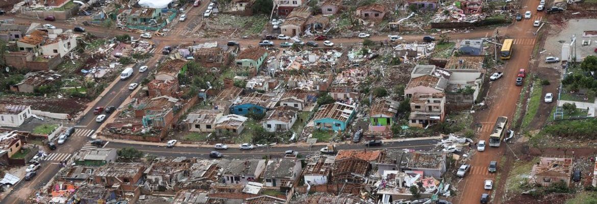 Após tornado, Enem é suspenso em Rio Bonito do Iguaçu, no Paraná